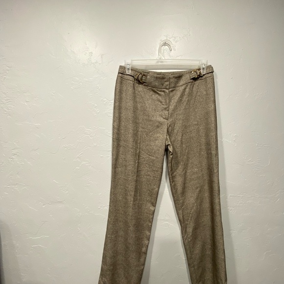 Escada 2 Pieces Suit Sz 40 brown with gold accents - Picture 3 of 12